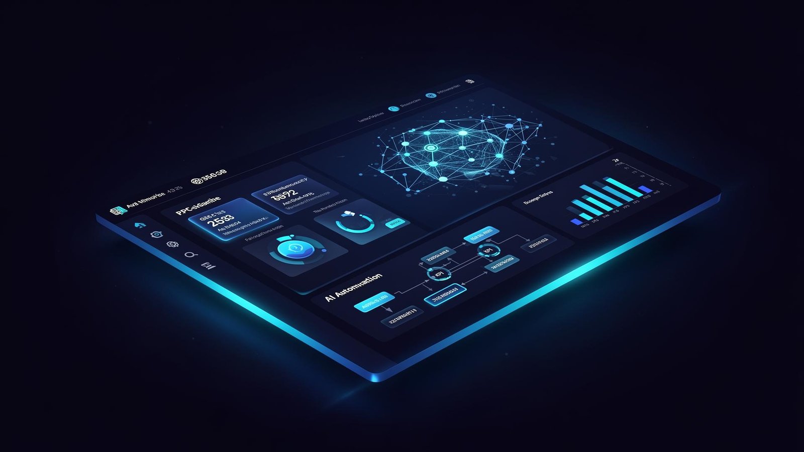 Dashboard empresarial de IA y automatización de Aivantia